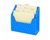 3 Compartment Folder Holder, 12"H x 13 3/4"W x 5 5/8"D, Blue