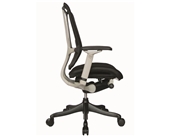 Nefil 4000FBLK Office Chair in Black Fabric Back and Seat wi...