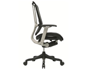 Nefil 4000FMBLK Office Chair in Black Mesh Back and Black Fabric Seat with Grey Frame