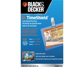 BLACK + DECKER TimeShield Thermal Laminating Pouches, ID Badge with Clips, 5 mil - 100 Pack (LAMID5-100)