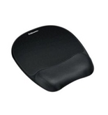 Fellowes® 91178 Gel Wrist Rest/mouse Pad, Fabric, Black