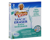 Mr. Clean Magic Eraser Bath Scrubber, with Febreze Fresh Scent Meadows & Rain , 2 Ct.