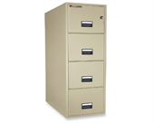 Sentry 4T3131 4 Drawer 31" Deep Fire And Water Resistant Vertical Letter File