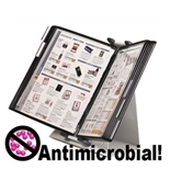 Antimicrobial Tarifold Desktop Organizer Starter Set with 10 Black Pockets