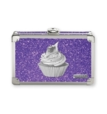 Vaultz Locking Supply Box, Purple Bling Cupcake - VZ03605