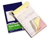 Adams Sales Order Book, 5.67 x 8.55 Inch, 3-Part, Carbonless, 100 Sets, White, Canary and Pink (NC5805)