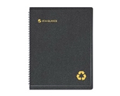 AT-A-GLANCE Recycled Weekly/Monthly Appointment Book Black 8...