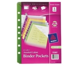 Avery Binder Pockets, Fits 3-Ring and 7-Ring Binders, Assort...