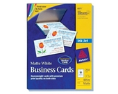 Avery Business Cards for Inkjet Printers, Matte, White, Pack of 250 (08371)