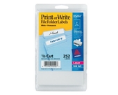 Avery File Folder Labels, Laser and Inkjet Printers, 1/3 Cut, White, Pack of 252 (05202)