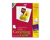 Avery Quarter-Fold Greeting Cards for Inkjet Printers, 4.25 x 5.5 inches, White, Pack of 20 (3266)
