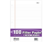BAZIC W/R 100 Count Filler Paper,White