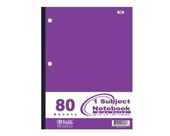 BAZIC W/R 80 Count Wireless Notebook,Pink/Blue/Green/Purple