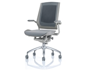 Bodyflex BF4300GRY Office Chair with Silver Frame and Grey Fabric