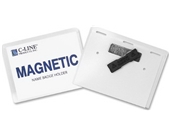 C-Line Magnetic Name Badge Holder Kit, Horizontal, 4 x 3 Inches, Clear, 20/Box (92943)