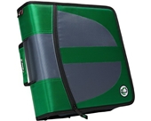 Case-it Locker Zipper Dual Binder, 2 Sets of 1.5-Inch Rings with Boosters, Green, Binder Shell Only, LKR-Dual-02-GRE