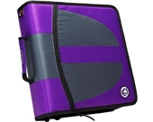 Case-it Locker Zipper Dual Binder, 2 Sets of 1.5-Inch Rings with Boosters, Purple, Binder Shell Only, LKR-Dual-02-PUR