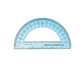 Charles Leonard Inc. Protractor, 6 Inch Open Center, Clear P...