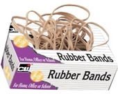 Charles Leonard Rubber Bands, Tissue-style Box, #10, Beige/N...