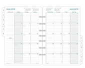 Day-Timer Simply Stated 2-Page-Per-Month Desk Calendar Refill with Tabs, Sunday Start, January - Decem