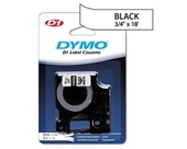 DYMO 16956 D1 Permanent Polyester Label Tape, Black on White, 3/4" x 18'