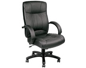 Eurotech Executive Leather Chair - 18-21-1/2" Seat Height - Black