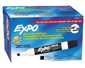 Expo Low Odor Chisel Tip Dry Erase Markers, 12 Black Markers (80001)