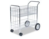 Fellowes Wire Mail Cart, 150-Folder Capacity, 18 x 38-1/2 x ...