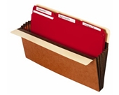 Globe-Weis Heavy Duty File Pocket, Extra Wide, Legal Size, 5 1/4 Inch Expansion, Brown, (C1537GHD)