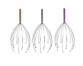 Hand Held Scalp Head Massager - Set of Three (Colors May Vary)