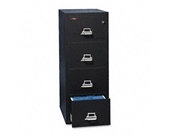 Insulated Four-Drawer Vertical File - Black Color