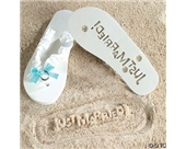 Just Married Flip Flops Stamp Your Message in the Sand! (5/6)