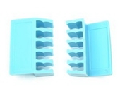KLOUD ® Set of 2 Blue Desktop Cord / Cable Clip Organizer Clamp Divider Management with 5 Raceways plus KLOUD Cleaning Cloth