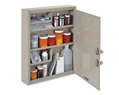 MMF - Drug Cabinet, 2 Keyed Locks, 14"x3-1/8"x17-1/8", Sand,...
