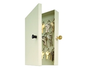 MMF Industries 14-Key Hook-Style Steel Key Cabinet with Key Lock (201201489)
