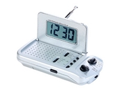 Natico Radio, Mini, Am and Fm Alarm Clock, Silver (80-R018)