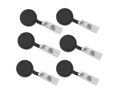 New 50 PCS Retractable Reel with Belt Clip for Keys-ids-badges Black