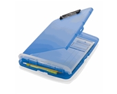 Officemate Slim Clipboard Storage Box, Translucent Blue (83304)