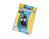 Optical Mouse, Antimicrobial, Five-Button/Scroll, Programmable, Black/Silver
