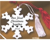 Our First Christmas Together 2012 Metal Snowflake Ornament