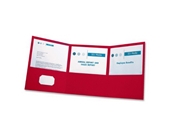 Oxford Paper Tri-Fold Pocket Folders, Letter Size, Red, 20 Per Box (59811)