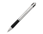 Paper Mate Design Retractable Fine Stainless Steel Point Pen, Black, 12 (1760101)