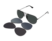 Ray Ban RB3460 Black/ Grey Green (Interchanagble Lens) 002/71 59mm Sunglasses