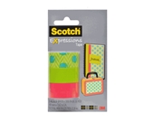 Scotch Expressions Magic Tape/ 3/4 x 300 Inches/ Blue Green/ Green/ Salmon/ 3-Rolls/Pack (C214-3PK-7)