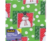 Scotch Gift Wrap, Happy Snowman Pattern, 25-Square Feet, 30-Inch x 10-Feet (AM-WPHS-12)