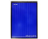 Silverpoint Steno Book, Gregg Rule, Heavy Back, 6 x 9 Inches, 120 Sheets, Protective Cover, Blue/Black
