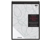Silverpoint Top Wire Pad, Heavy Back, Quadrille Rule, 8.5 x 11.75 Inches, 70 Sheets, Protective Cover, Blue/Black (51070)