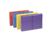 Smead Antimicrobial File Wallet, 2-Inch Expansion, Legal Size, Blue/Purple/Red/Yellow, 4 per Pack (77300)