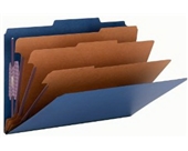 Smead Classification Folder, Legal, 2/5 Right Of Center, 3 Dividers, Dark Blue, 10 per Box (19096)