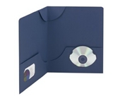 Smead Lockit Two-Pocket Folders, Linen Stock, Letter Size, Dark Blue, 25 per Box (87970)